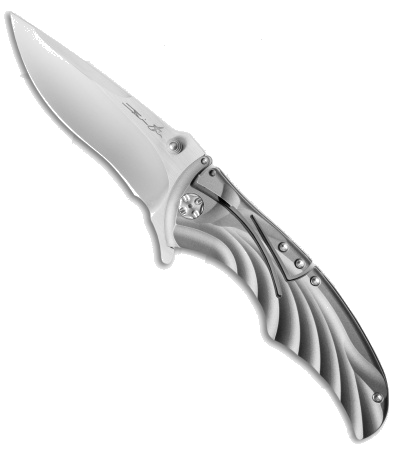 product image for Brian Tighe Custom Tighe Coon Gray Titanium NIRK Lock Knife