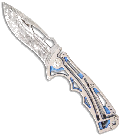 product image for Brian Tighe Custom Tighenee Nirk Folder Damascus Steel Knife