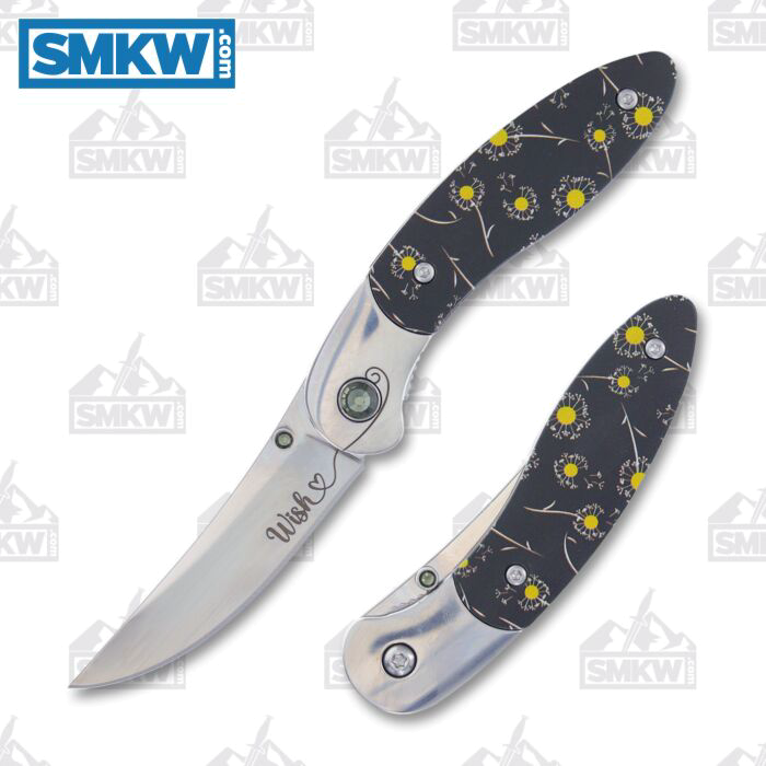Brighten Blades Linerlock Wish Aluminum Handle Pocket Knife
