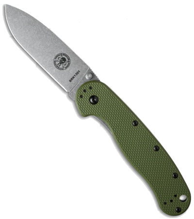 product image for BRK Avispa OD Green Frame Lock Folding Knife