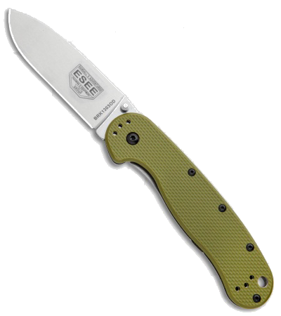 product image for BRK Avispa Folding Knife OD Green SK-5 Stonewash Blade