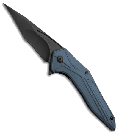 product image for Brous Blades Tyrant Blue Anodized Aluminum D2 Steel Flipper Knife