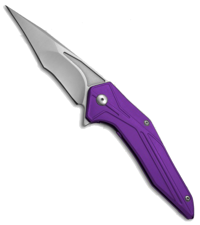 product image for Brous Blades Tyrant Purple Anodized Aluminum D2 Steel Flipper Knife