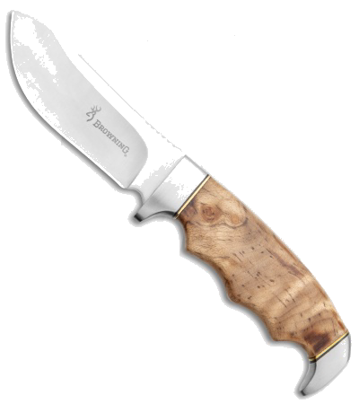 Browning Skinner Fixed Blade Brown Burl Wood Model Number Missing product image