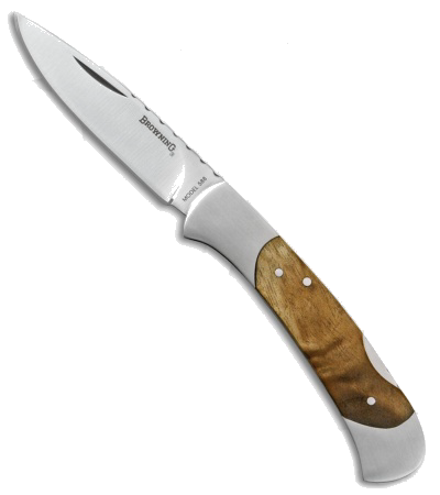 product image for Browning Sleek Lockback Burl Wood Pocket Knife