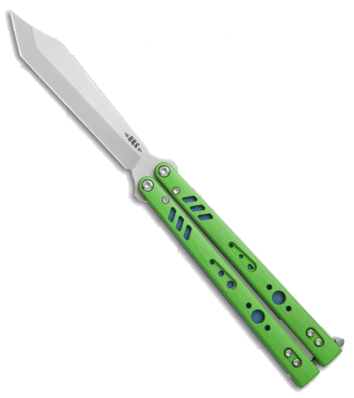 product image for BRS Hybrid Replicant Balisong Butterfly Knife Stonewashed Titanium