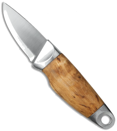 product image for Brusletto Fjell Fixed Blade Knife Curly Birch Wood Handle Sandvik 12C27 Stainless Steel Norway