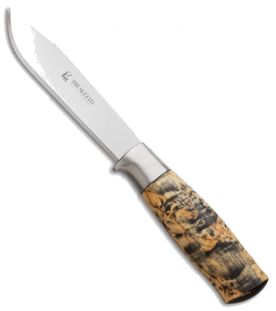 product image for Brusletto Premium Hunter Curly Birch Wood Bead Blast Knife 5 125 Norway