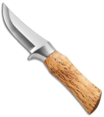product image for Brusletto Falken Fixed Blade Knife Curly Birch Wood 440C Stainless Steel Norway