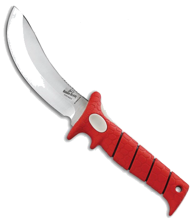 product image for Bubba Blade Chubby Red Rubber Handle Fixed Blade Knife 6" Satin