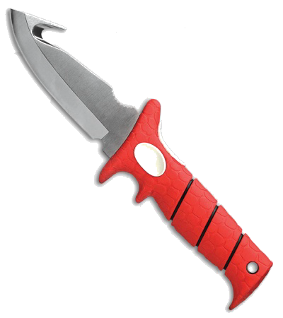product image for Bubba-Blade Red Gut Hook Fixed Blade Knife Model 4 Satin