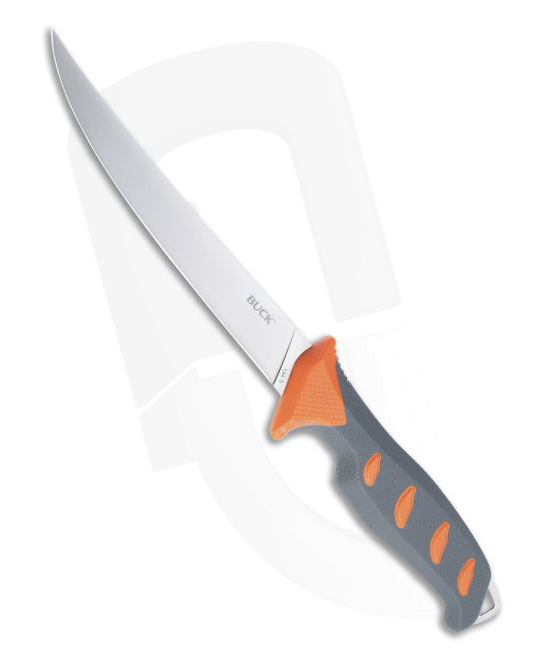 Buck Knives 0144ORS Hookset Fresh 6" Satin Gray Orange Fixed Blade Fillet Knife product image