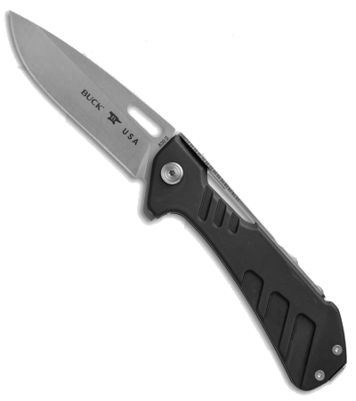 Buck Marksman 830 Black Folding Knife 3.5" Satin 0830BKS