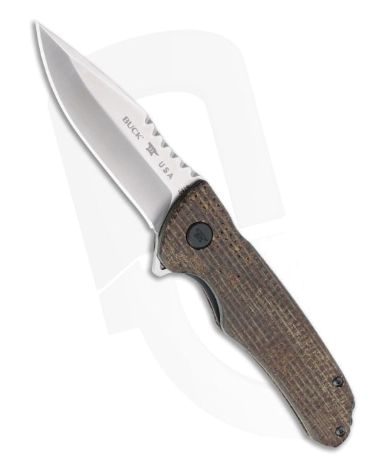 product image for Buck Sprint Ops Brown Burlap Micarta S30V Folding Knife 0841BRS1