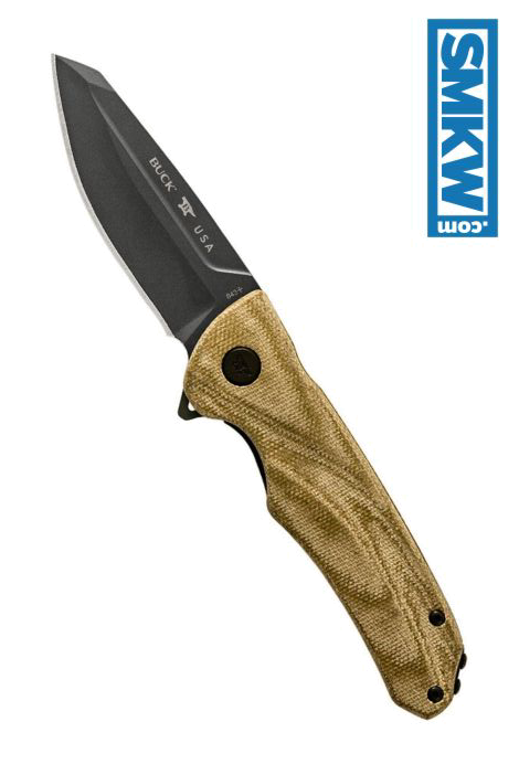 product image for Buck Sprint Ops Green Canvas Micarta Folding Knife S30V