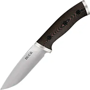 product image for Buck Selkirk Fixed Blade Knife Red Black Micarta 0863BRS
