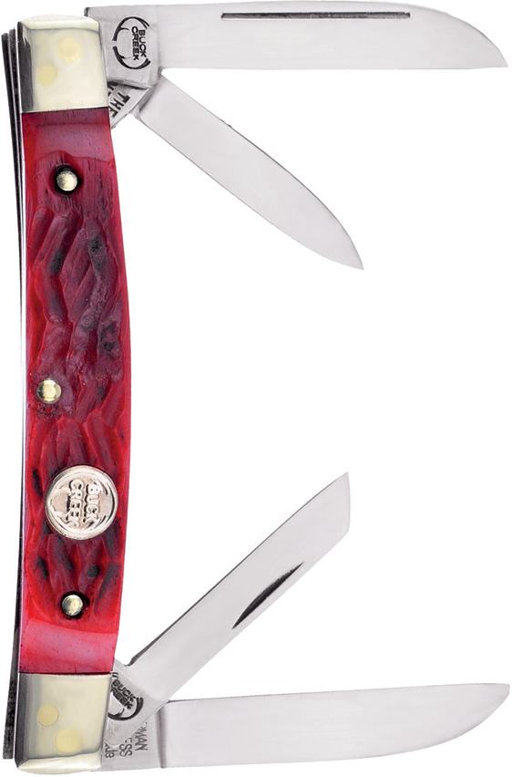 product image for Buck Creek Little Bear Bull Red Pick Bone Handle Pocket Knife