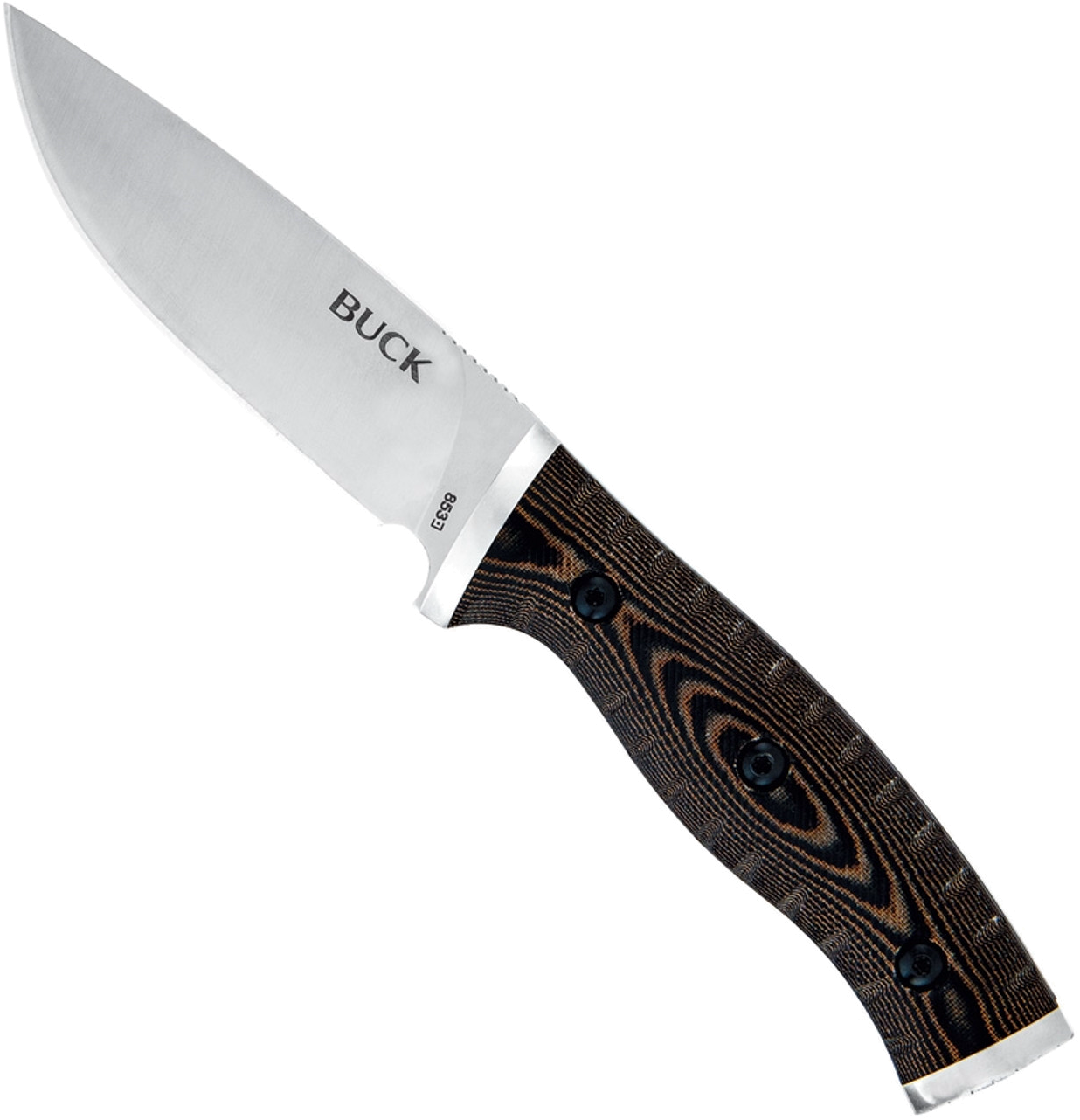 Buck 853BRS Small Selkirk Black/Brown 4" 420HC Plain Blade Micarta Handle product image