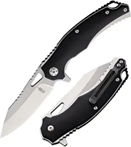 product image for BucknBear Lynx 440C Stainless Steel Tactical Folding Pocket Knife Black G-10 Handle