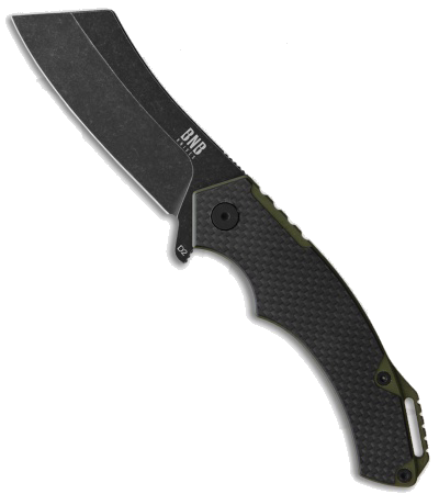 product image for BucknBear EDC Cleaver Black Weaved Carbon Fiber Knife