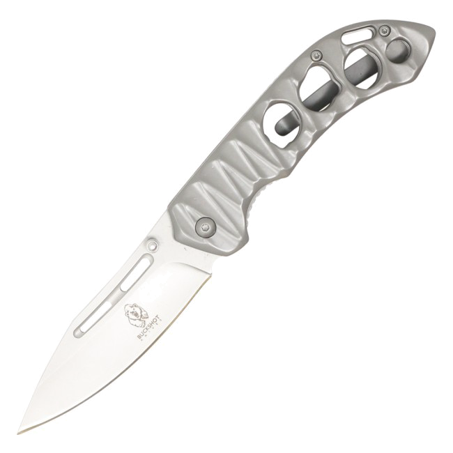Buckshot Silver Spring Assisted Folding Pocket Knife PBK230