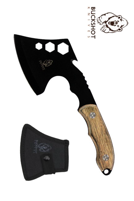 product image for Buckshot Black Hatchet 10 5 Survival Camp Hand Axe Sheath