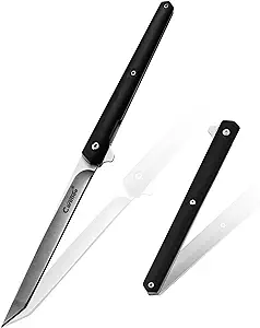 product image for Carimee Slim Gentlemen Pocket Knife D2 Steel Tanto Blade Rosewood Handle