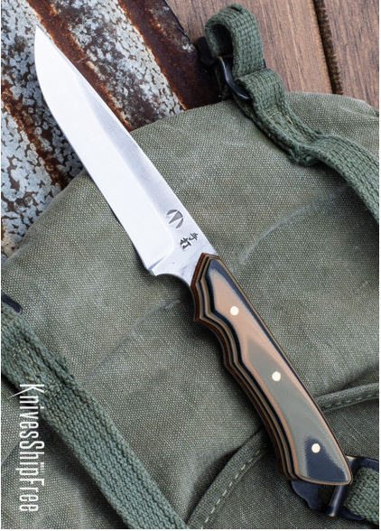 product image for 5614 Carter Cutlery Muteki Freestyle Neck Knife Black Coyote Brown Olive Drab G 10 Natural Canvas Micarta Liners CC 21 CJ 002