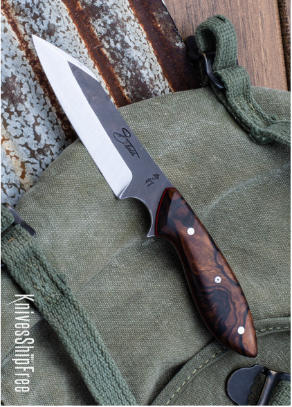 product image for 5557 Carter Cutlery Muteki Signature Wharncliffe Brute Arizona Desert Ironwood Black Red G 10 Liner Nickel Pins W Mosaic Center Pin CC 21 CJ 016