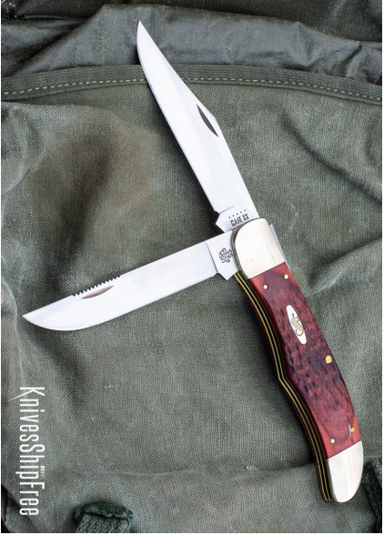 product image for Case Knives Standard Jig Folding Hunter Rosewood Leather Sheath 00189