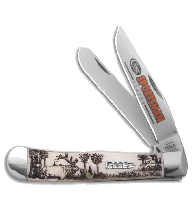 Case Trapper Natural Bone Elk 6254 SS 81222 Pocket Knife product image