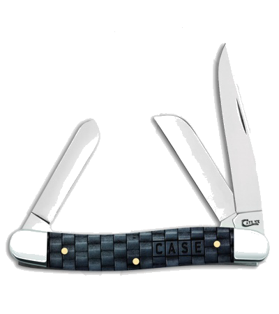 Case Charcoal Basket Weave Natural Bone Medium Stockman 6318 SS Pocket Knife product image