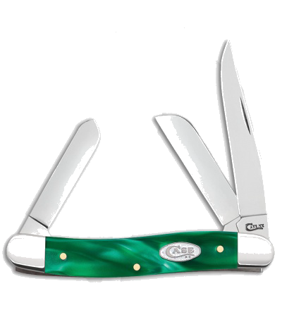 Case Medium Stockman Pearl Green Kirinite 10318 SS Pocket Knife