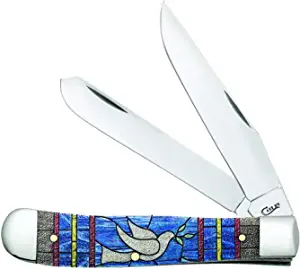 Case Trapper 38715 Stained Glass Dove Natural Bone Folding Pocket Knife product image