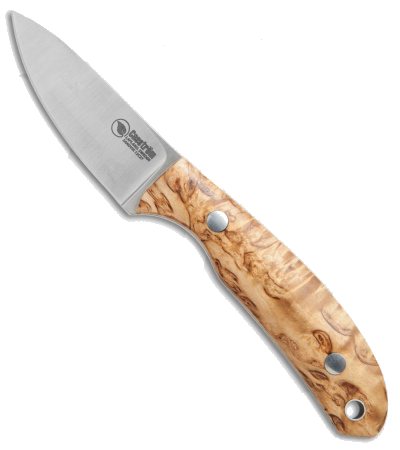 product image for Casstrom Safari 12c27 Stainless Steel Fixed Blade Knife with Stabilized Curly Birch Handle