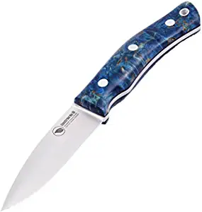 product image for Casstrom No 10 SFK 14C28N Blue Curly Birch Fixed Blade Knife