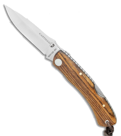 product image for Castillo Torre Bocote Wood Lockback Folding Knife 14C28N Satin