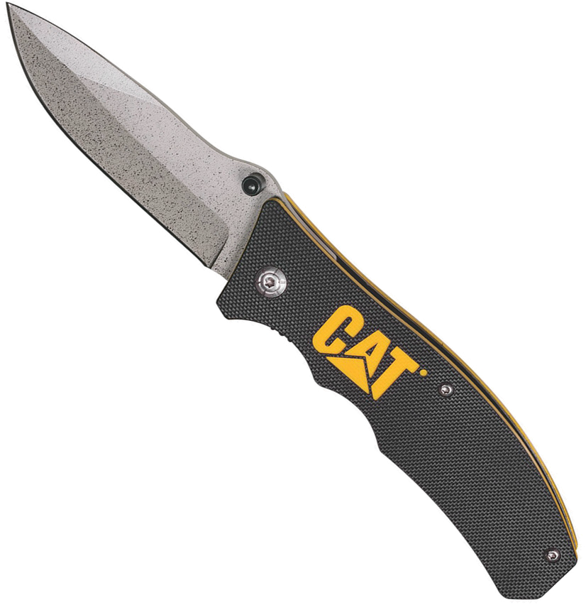 product image for Caterpillar Black Linerlock 3.25 8Cr13MoV Stainless Drop Point Blade