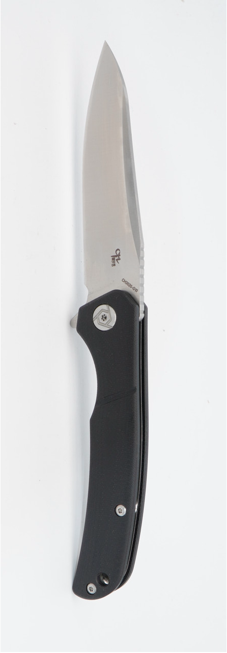 CH 3020 Folding Knife Black G10 Handle D2 Plain Edge Satin Finish