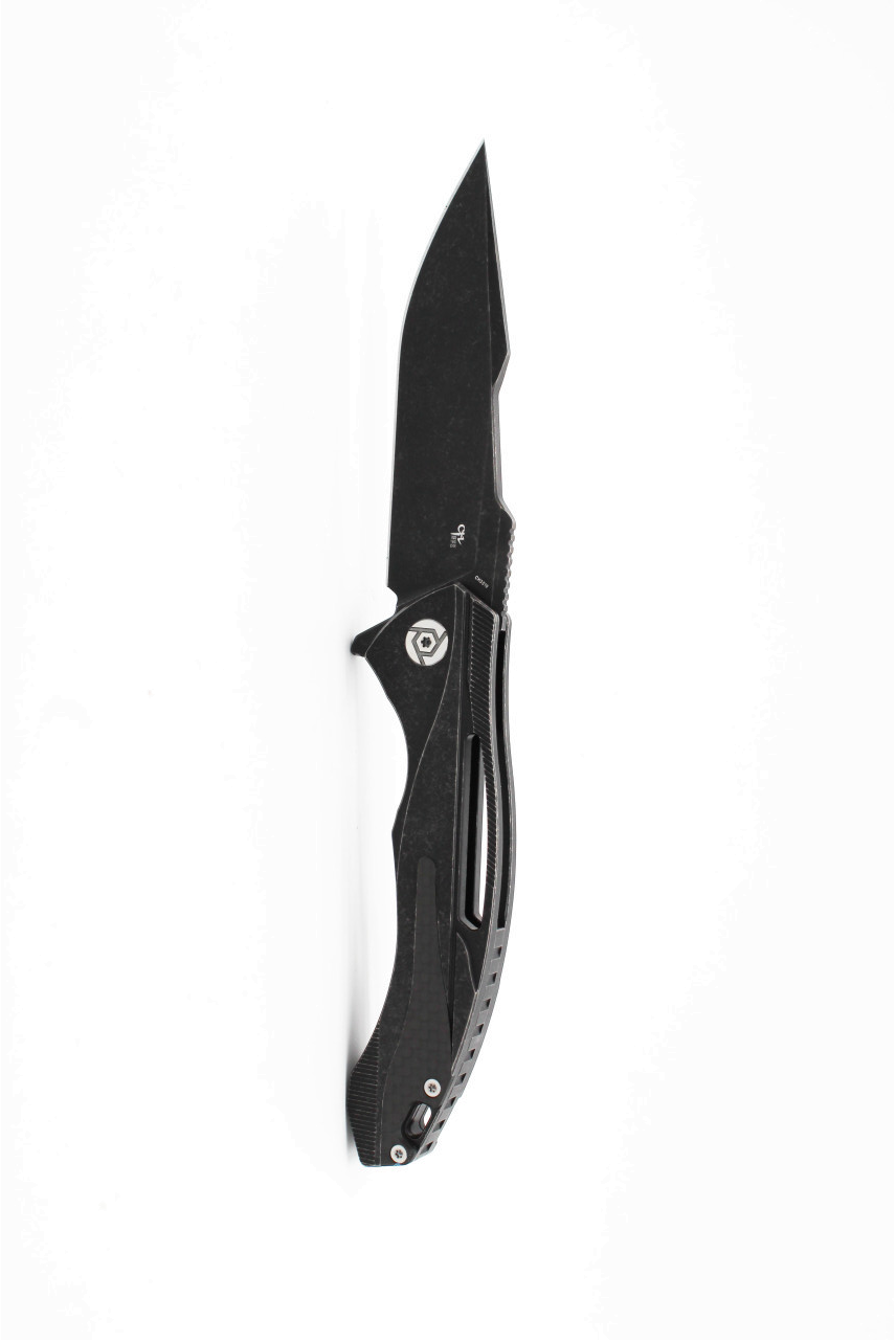 product image for CH Knives CH3519 Black Flipper Knife S35VN Blade