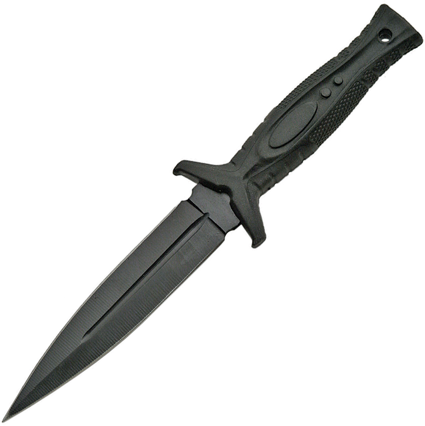 product image for China-Made Black Boot Knife 4.75" Double Edge Stainless Dagger Blade