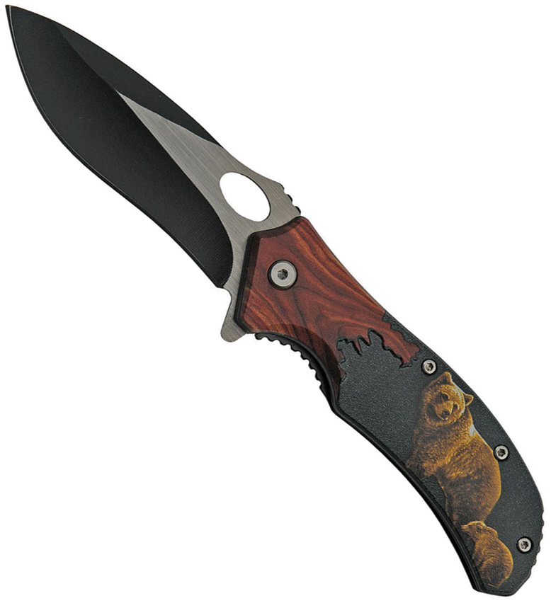 product image for China-Made Wildlife Linerlock Assisted Opening Pocket Knife 3.5" Blade