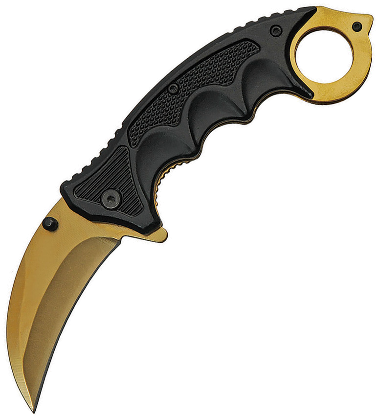 product image for China-Made Black Karambit Linerlock Assisted Opening 3" A O 3