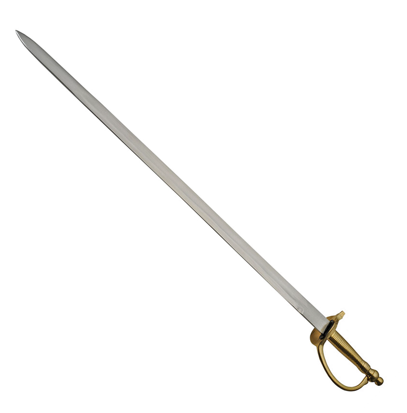 product image for China-Made Brass D-Guard NCO Sword 30" Plain Blade