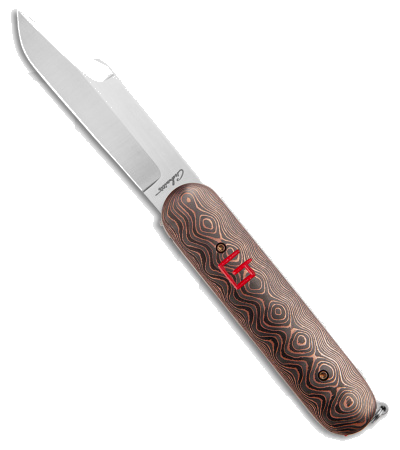 product image for Chuck Gedraitis Swiss Army Switchblade Automatic Knife Copper Titanium CPM 154