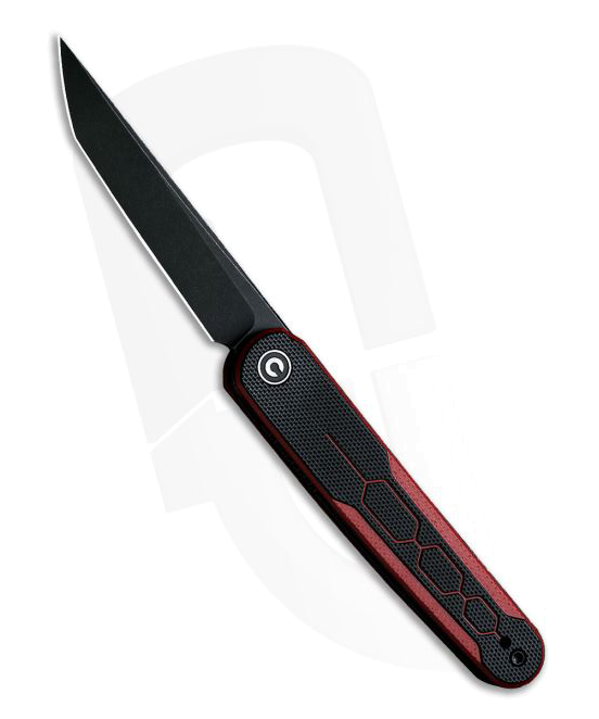 product image for Civivi Kwai Q Liner Lock Burgundy Red Black G10 Top Flipper Knife C23015-1