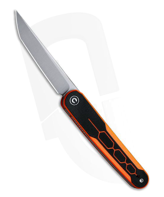 product image for Civivi Kwai Q Liner Lock Orange Black G10 Top Flipper Knife C23015-2