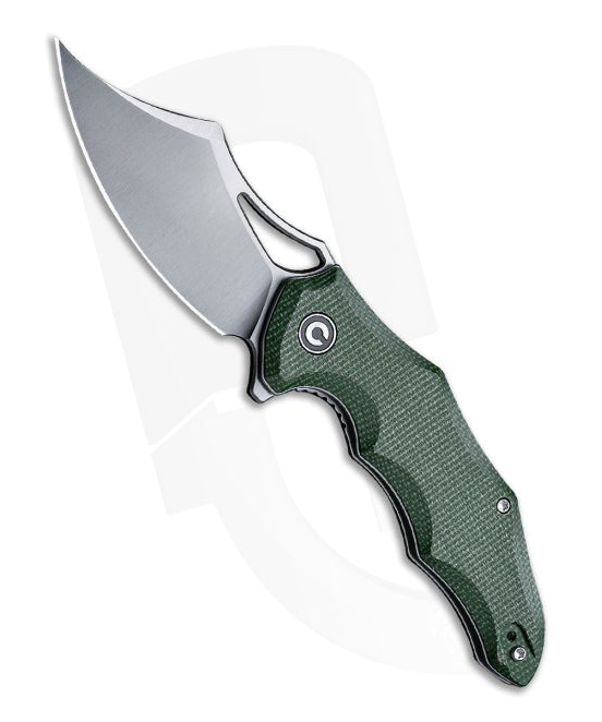 Civivi Chiro Green Micarta C23046-2 Flipper Knife with Satin 14C28N Blade