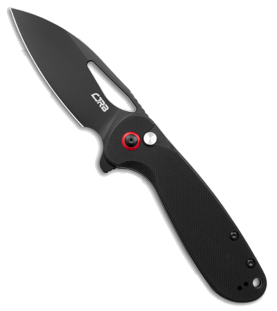 product image for CJRB LAGO Black G-10 Button Lock Flipper Knife J1926BBK