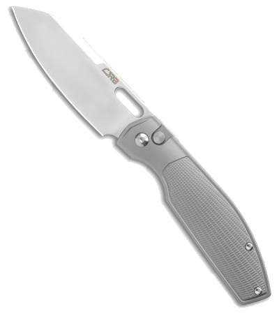 product image for CJRB Ekko Gray Titanium Button Lock Knife 3.23" S90V Polish
